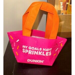 Dunkin Mini Tote Bag Pink Limited Edition Rare